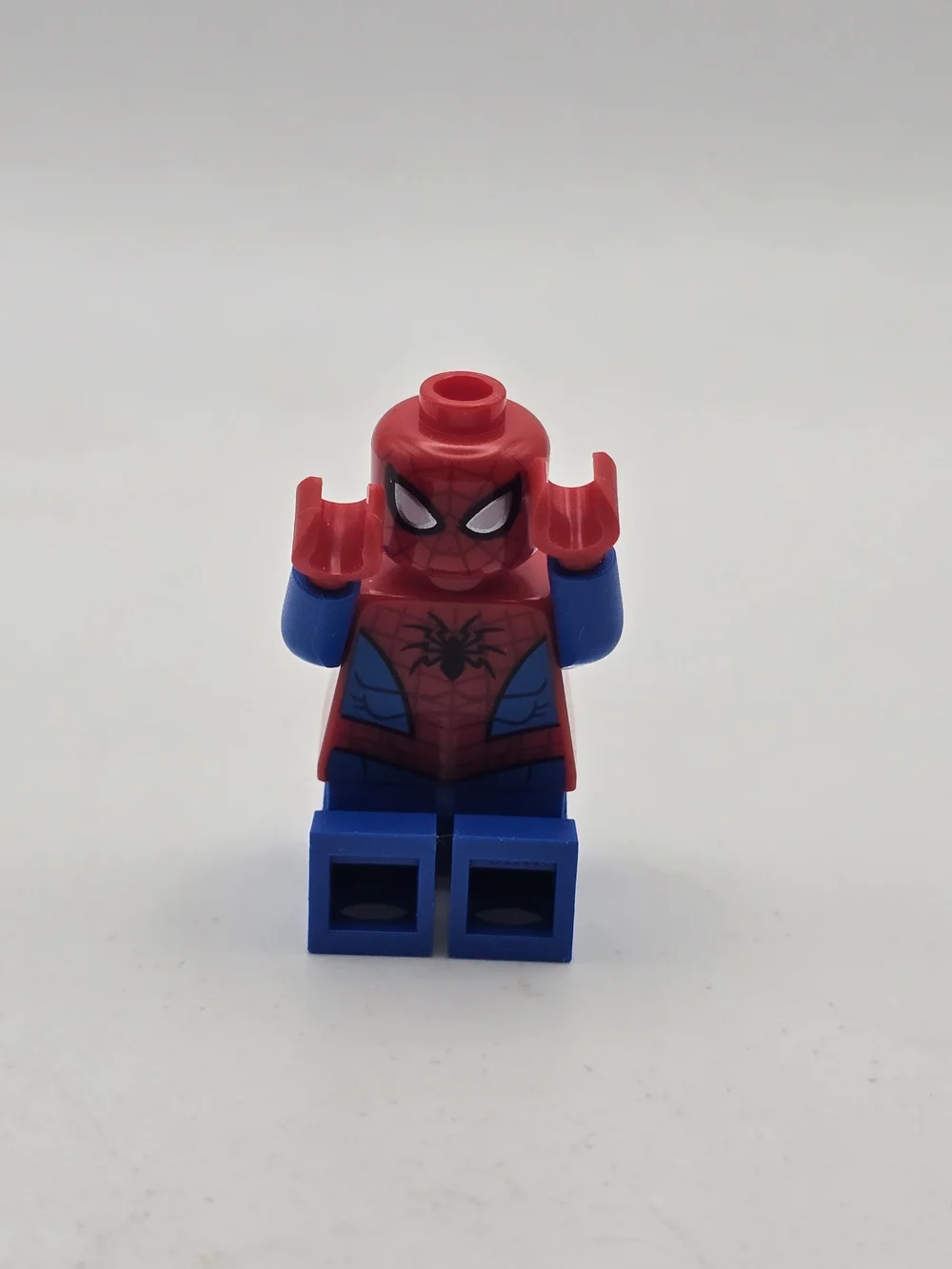 LEGO Minifigure Spider-Man Metallic Blue Eye Highlights sh536 Super Heroes